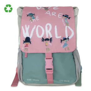 Motxila-Eskolako arbela Munduko Agurrak