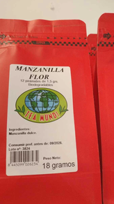 Manzanilla Flor Tea Mundi 18grs
