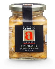 Hongos Boletus Edulis en aceite frasco 220 G  /Conservas Asensio / Navarra
