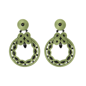 Pendientes Soutache Laurel y Azabache