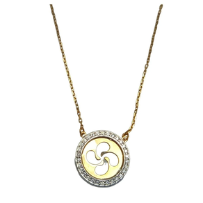 Colgante Lauburu Oro Amarillo