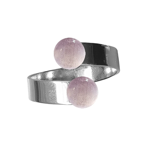 ANILLO CRISTAL DOBLE SENCILLO ROSA PALO