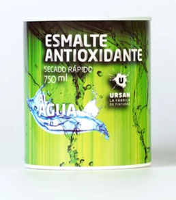 PINTURA ESMALTE ANTIOXIDANTE AL AGUA NEGRO (750 ml)