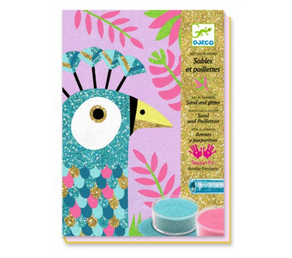 Manualidad con arena Aves Deslumbrantes