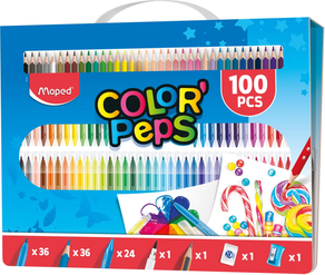 Pack 100 piezas para colorear Maped Color Peps