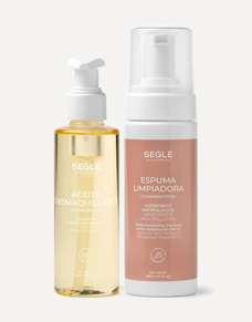 Pack Doble Limpieza de SEGLE Doble limpieza, desmaquillante, hidratante. 2 X 150ML