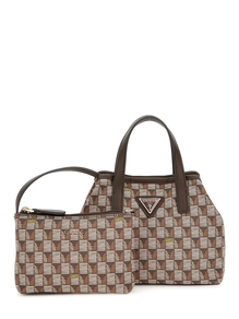 Mni Bolso de Guess G Wave Estampado Geometrico Marron