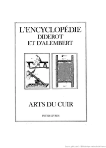 DIDEROT ET D 'ALEMBERT - ART DU CUIR