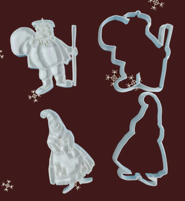 Cortadores de galletas Olentzero y Mari Domingi