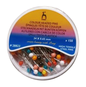 Koloretako buru biribileko orratzen kaxa