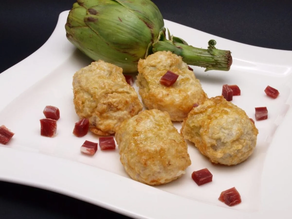 Alcachofas rellenas de Ibérico
