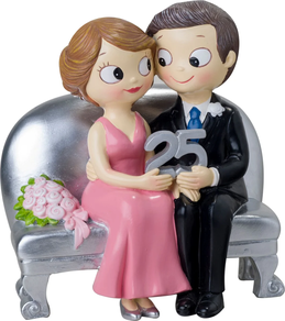 Figura tarta 25 aniversario Bodas de plata
