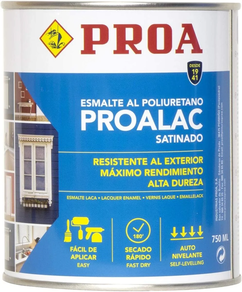 Proalac laca poliuretano satinada proa Blanco al disolvente 4L