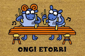 Felpudo txalaparta ovejas