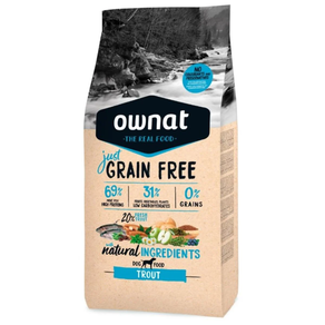 Ownat Perro JUST GRAIN FR Adult TRUCHA 14KG