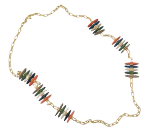 Collar Largo Cadena Rectangular