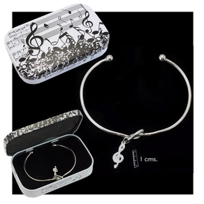 Regalo música: Pulsera Rigida  Clave de Sol Musica