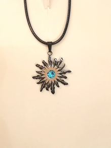 COLGANTE EGUZKILORE ACERO Y AZUL