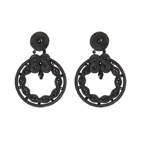 Pendientes Soutache Negro y Azabache 