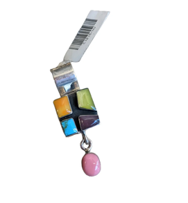 Colgante de plata y piedras naturales