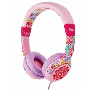 Auriculares para niños Trust urban rosas 