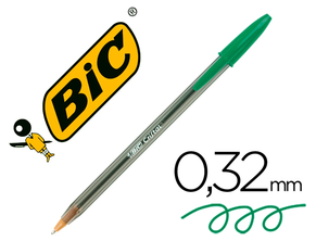Pack 5 uds. Bolígrafo Bic Cristal Verde