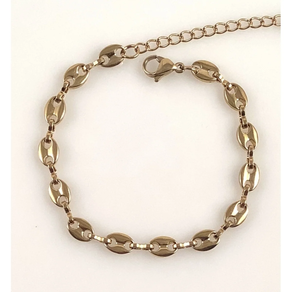 Pulsera de acero chapado con malla en calabrote pequeño