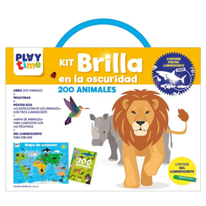 Libreta Educativa Playtime Kit brilla oscuridad 200 animales