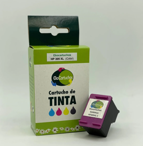 Cartucho de tinta color HP 305XLC compatible.
