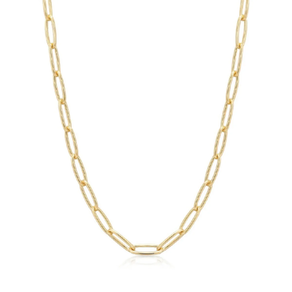 Colgante eslabones chunky plata oro 