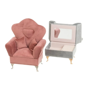 Joyero de terciopelo con forma de sofa