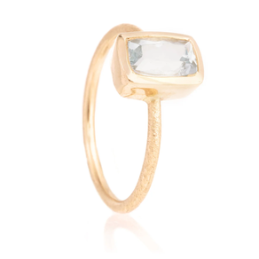 Eraztun angeluzuzena Aguamarina