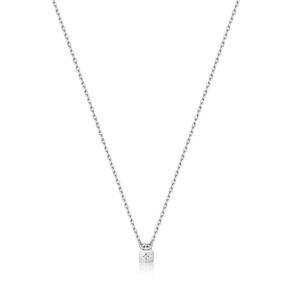 Colgante cadena candado plata