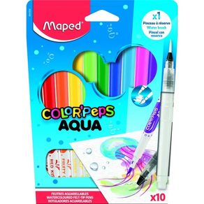 Maped colorpeps akuarela errotuladorea 10 kolore Errotuladorea maped colorpeps acuarelable 10 kolore