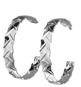 pendientes de aro grabado plateado