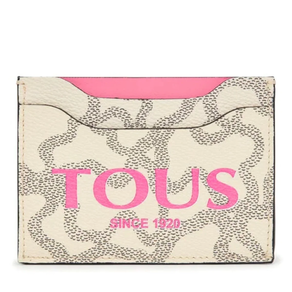 Tarjetero Tous Kaos Legacy Beige Fucsia