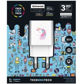 Tech One Tech Unicornio Dream/2xUSB/2.4A/Zuriko horma-kargagailua