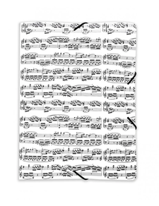 Regalo música: Carpeta Blanca Solapas Partitura musical