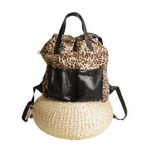 Bolso mochila leopardo