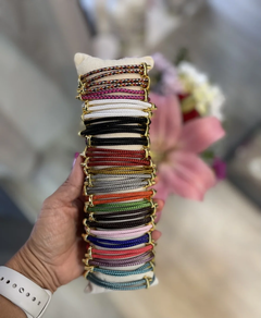 Pulsera ajustable cuerda y acero