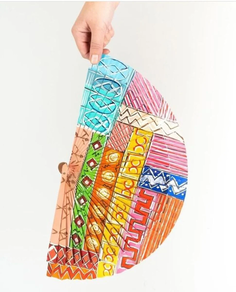 Abanico pintado a mano