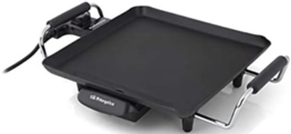 Orbegozo TB 2206 B - Plancha de asar eléctrica, termostato regulable, superficie antiadherente, 1500 W de potencia 