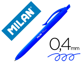 Pack 3 uds. Bolígrafo Milan P1 retractil azul