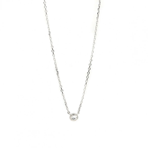 Colgante plata chatón circonita