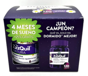 CUADRUPLO ZZZQUIL 120 GUMMIES MELATONINA