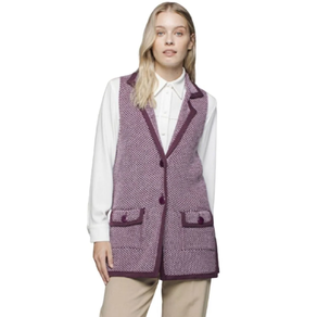 Chaleco punto solapa