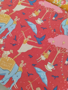 TELA TILDA CIRCUS LIFE JUBILEE RED (1 m)