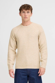 JERSEY CHICO CUELLO REDONDO BEIGE