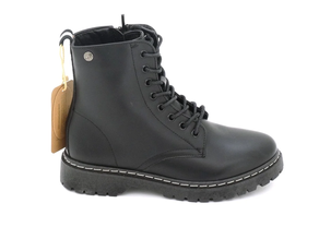ANDY BOTA MILITAR NEGRA CORDONES