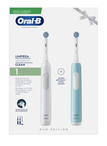 DUPLO ORAL B LIMPIEZA PROFESIONAL DUO EDITION BLANCO Y AZUL